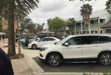Taking up spaces on a nice day